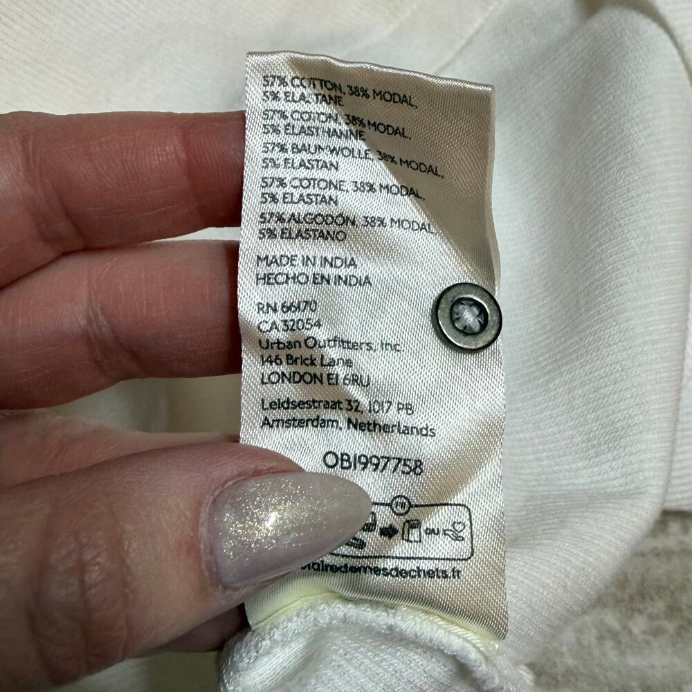 Pilcro Womens XL White Ribbed Sleeveless V-neck Button Tank Top New Basic Casual - Picture 9 of 9